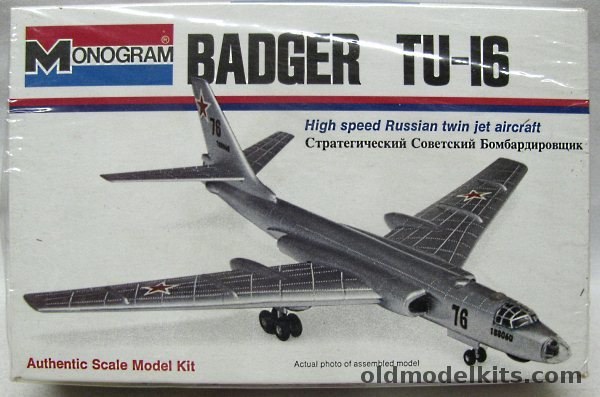 Monogram 1/195 Badger Tu-16 - White Box Issue, 6793 plastic model kit